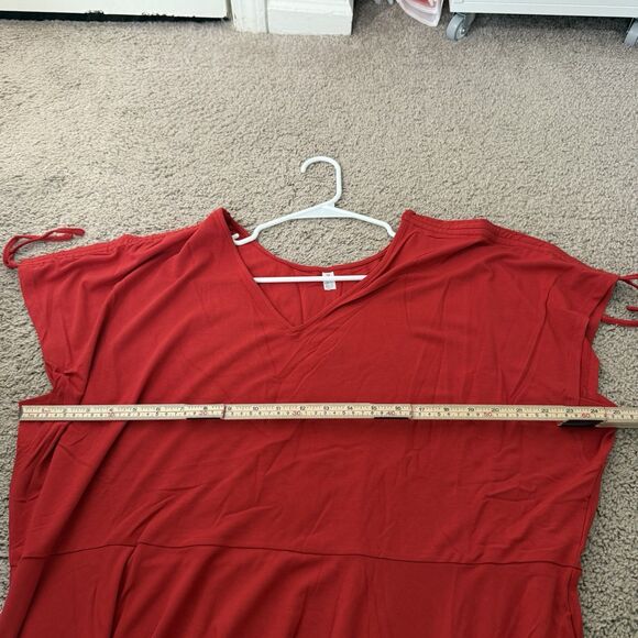 Betabrand Red Marilyn Red Knee Length Dress Stretch Comfort V Neck Casual 3X NWT - Picture 10 of 14